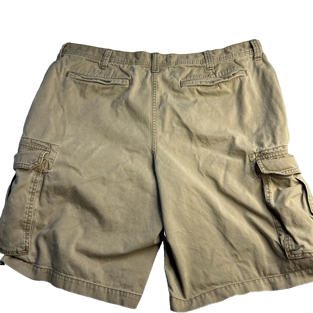 Y2K Old Navy‎ Men Khaki Cargo Shorts 40 Grunge Skate Utility Outdoor